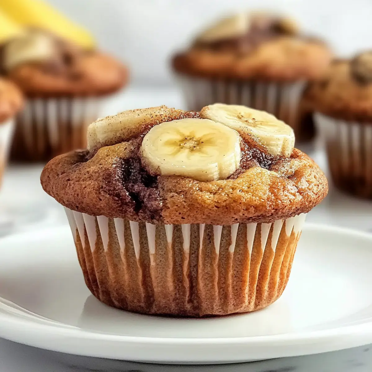 Cinnamon Swirled Banana Muffins