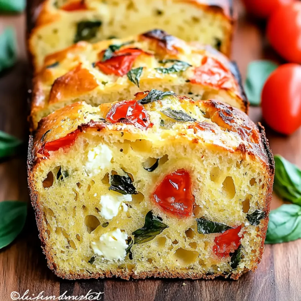Delicious Caprese Quick Bread Recipe with Mozzarella and Basil