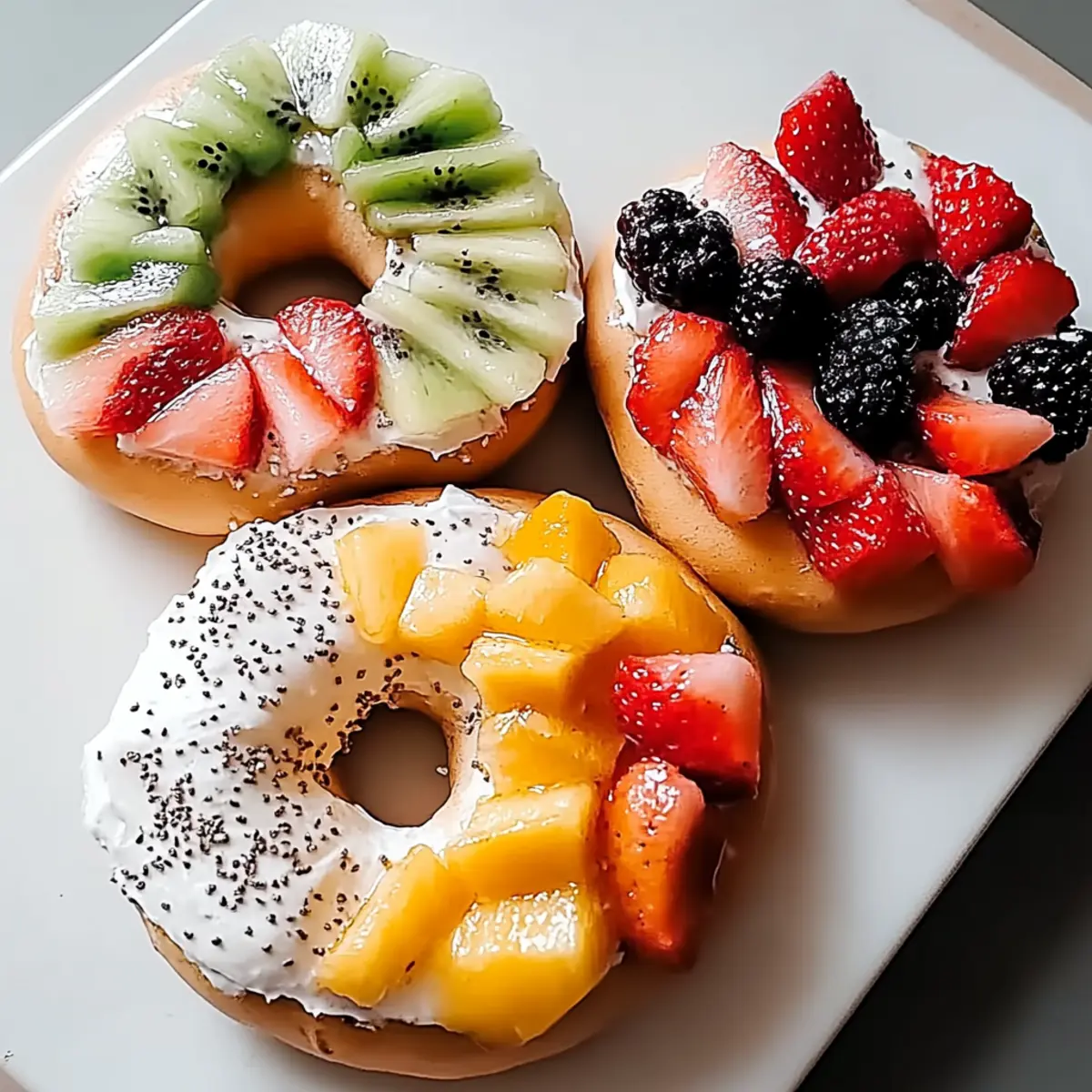 Delicious Bagel with Fruit: Rainbow Fruit Salad Recipe