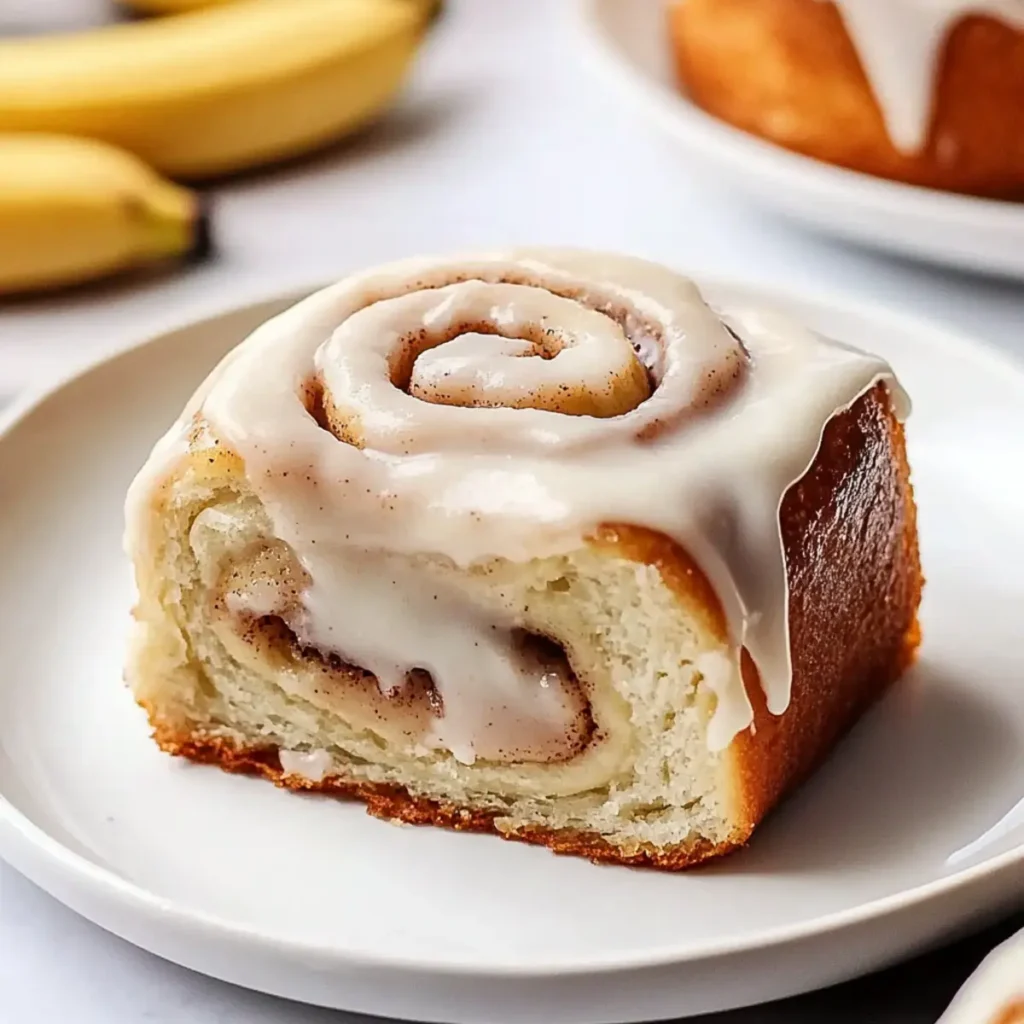 Delicious Banana Bread Cinnamon Rolls with Cream Cheese Frosting