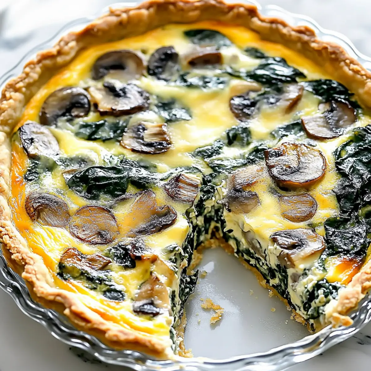 Delicious Spinach & Mushroom Quiche Recipe Without a Crust