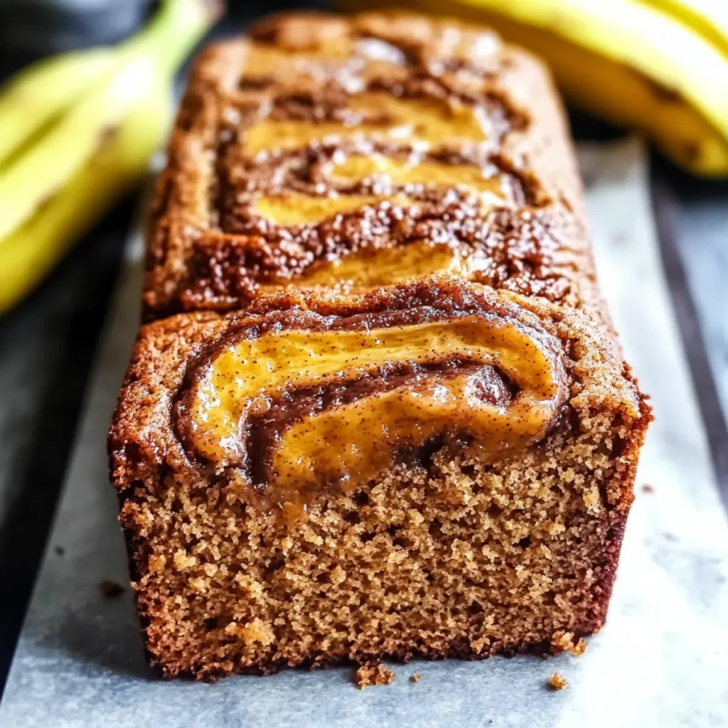 Cinnamon Swirl Paleo Pumpkin Banana Bread