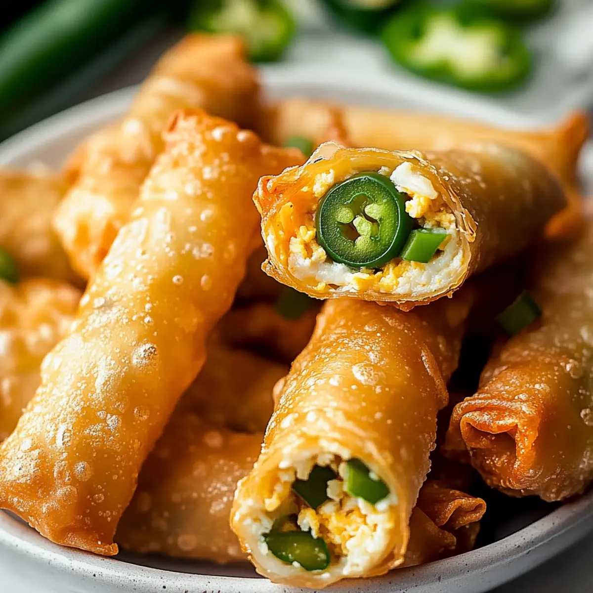 Mini Jalapeño Popper Egg Rolls