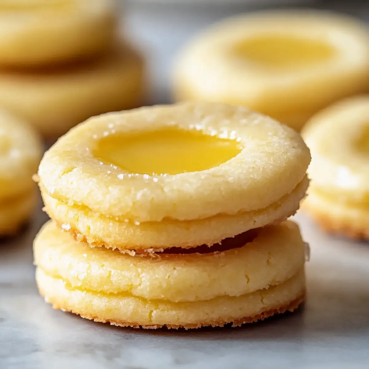 Vegan Lemon Curd Shortbread Cookies