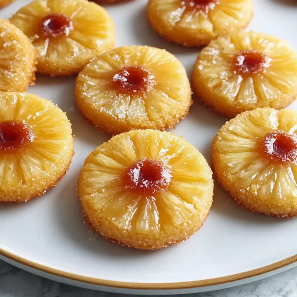Mini Pineapple Upside-Down Sugar Cookies